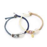 Pulseras de pareja de ágata blanca Fu: regala suerte