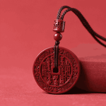 Purple Cinnabar Mountain Spirit Amulet Pendant