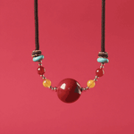 Purple Cinnabar Perfect Harmony Fortune-turning Bead Pendant
