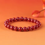 Natural Crystal Cinnabar Fully Translucent Bracelet