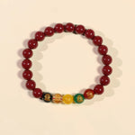 Purple Cinnabar Five-way Wealth God Bracelet