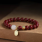 Purple Cinnabar Peace & Blessings Bracelet