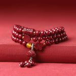 Purple Cinnabar Multi-Layer Bracelet