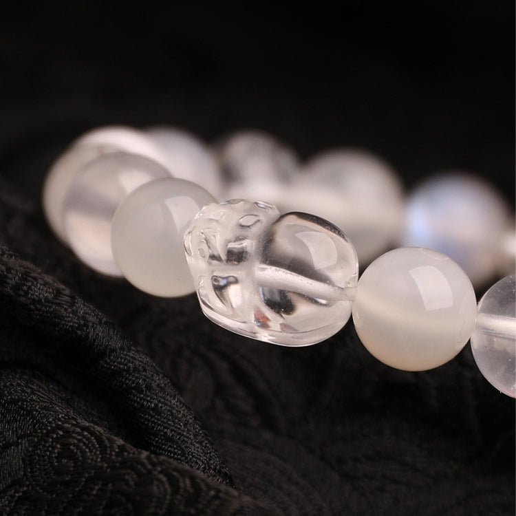 五行水晶貔貅ブレスレット - バランスと繁栄