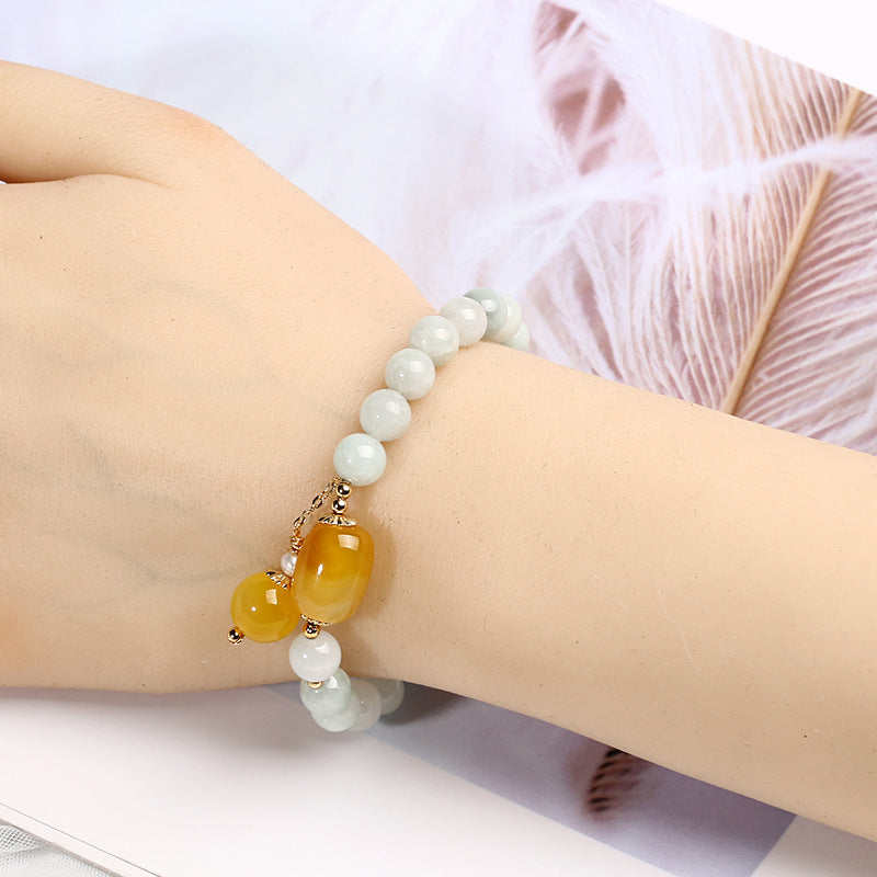 White Jade Longevity Bracelet