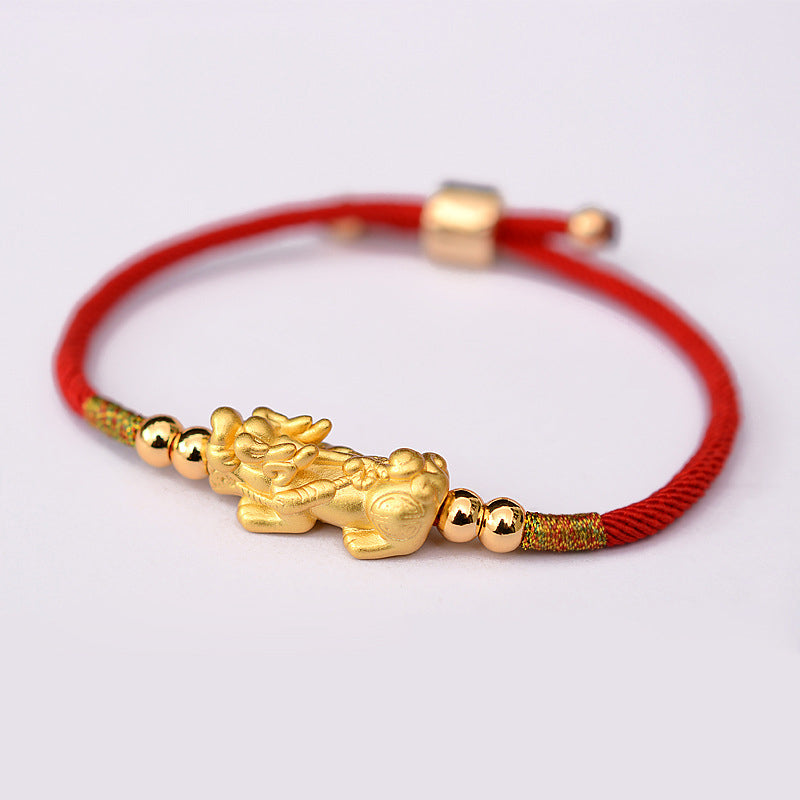 Feng Shui Piyao Wealth Bracelet - Red String