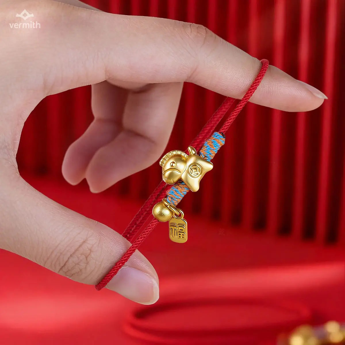 2026 Year of the Horse Handwoven Birth Year Red String Bracelet - Vermith