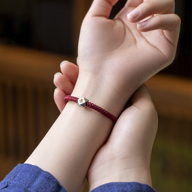 925 Sterling Silver Zodiac Guardian Buddha Peace Couple Birth Year Daily Bracelet - Vermith