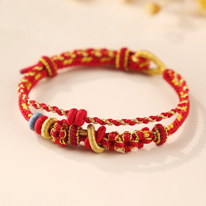 Layered Double-Strand Detachable DIY Handwoven Bracelet (Multi-Color Options) - Vermith