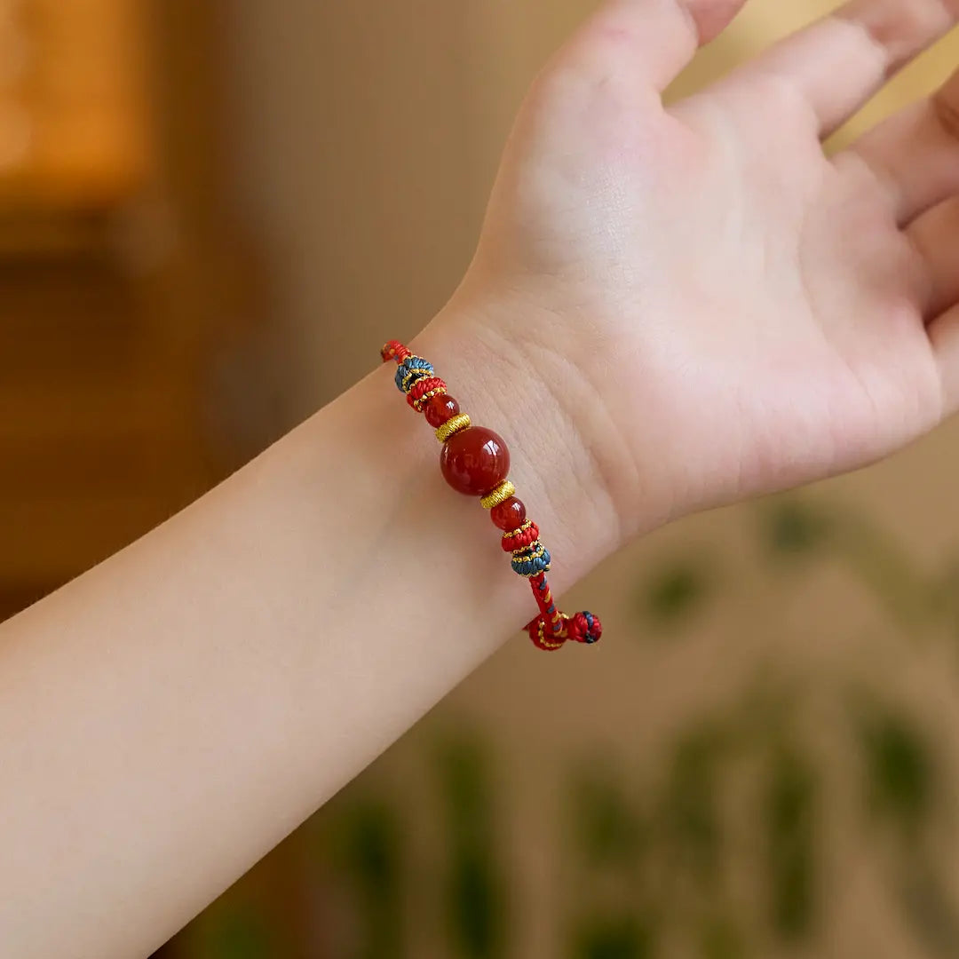 Red Agate Good Luck Red String - Vermith