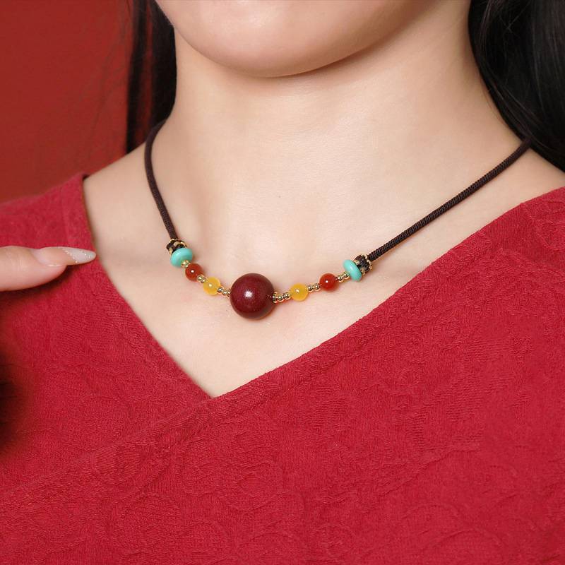 Purple Cinnabar Perfect Harmony Fortune-turning Bead Pendant