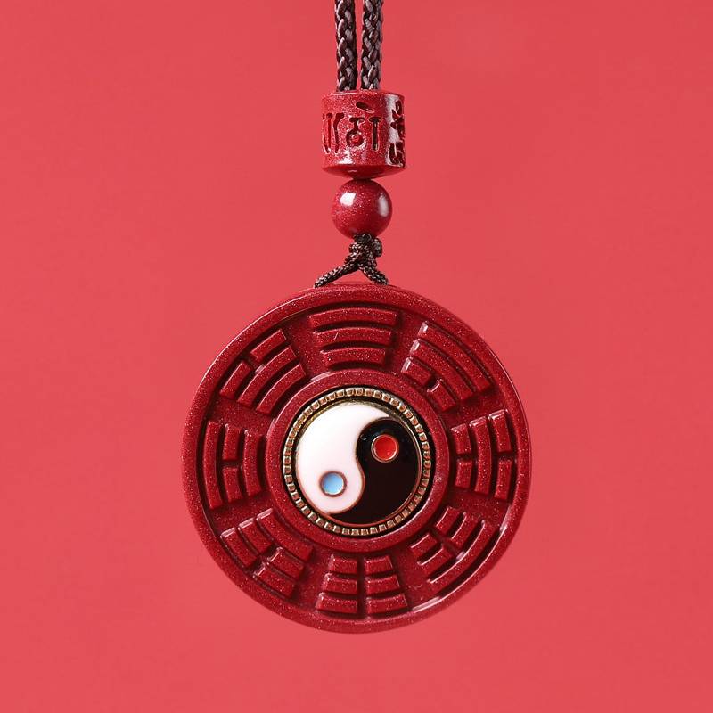 Purple Cinnabar Taiji Eight - Trigram Pendant