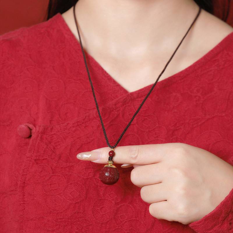 Purple Cinnabar Ga'u Vase Pendant