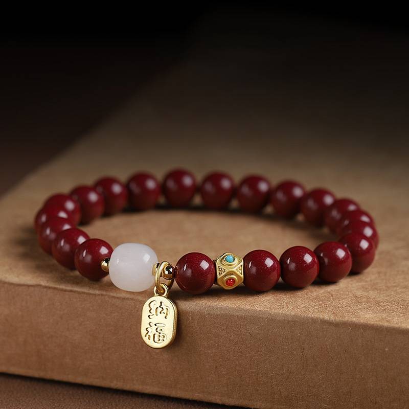Purple Cinnabar Peace & Blessings Bracelet