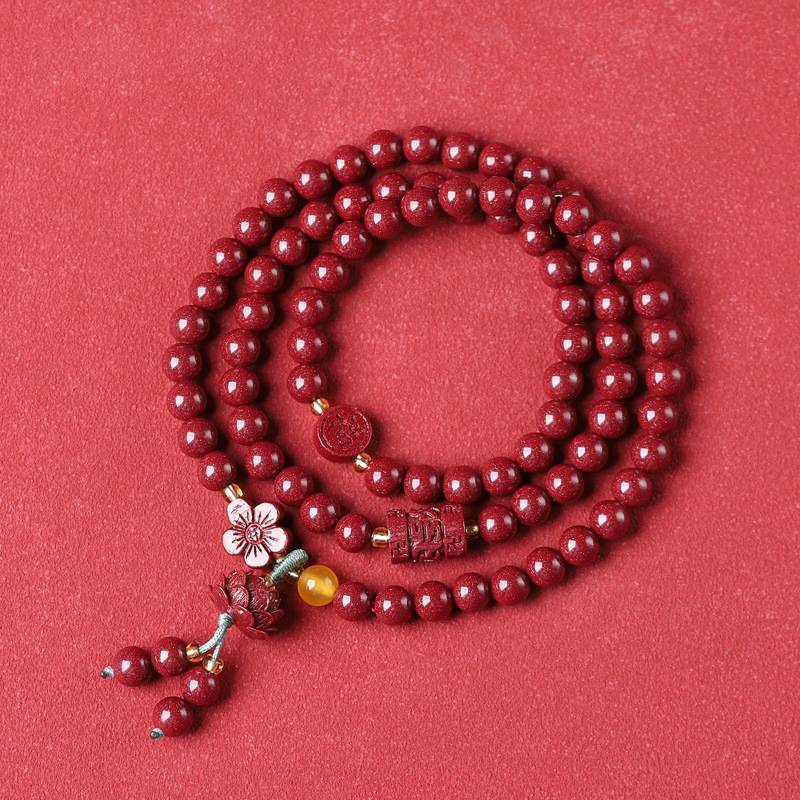 Purple Cinnabar Multi-Layer Bracelet