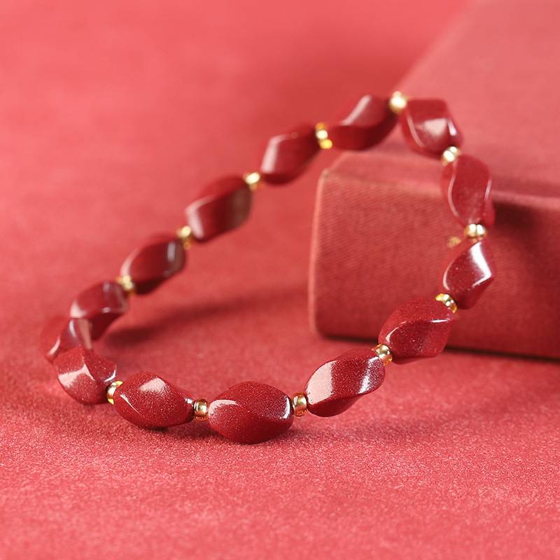 Purple Cinnabar Freeform Fortune Turning Bracelet